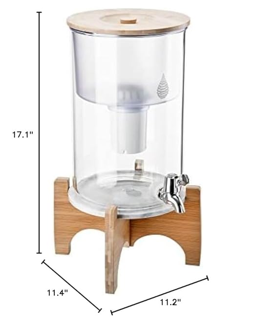 Invigorated Water - Alkaline Countertop Water Filter Dispenser, Large 53-Cup Capacity, Mineralized Alkaline Water, BPA-Free, 96 Gallons/Filter (White, 3 Filters Included)