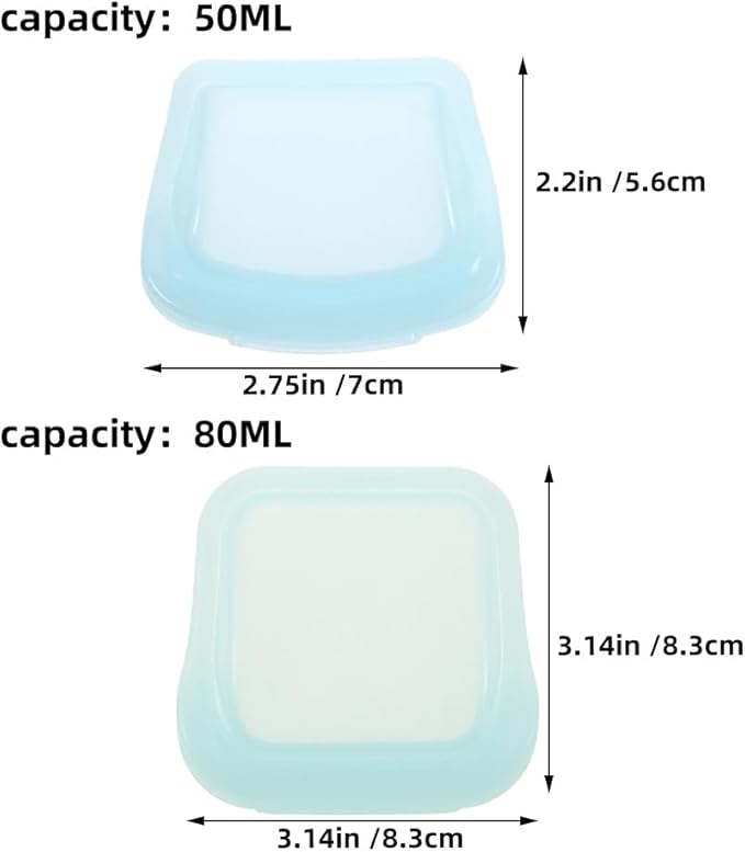 Unomor 2Pcs Reusable Silicone Pill Bags for Travel Transparent Pill Organizer with Open Design Resealable Storage Pouches for Medication
