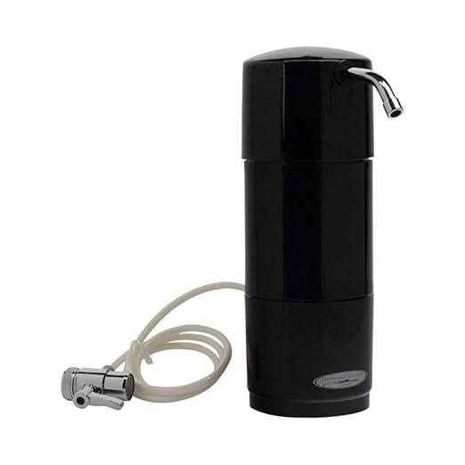 Nitrate Removal | Classic Countertop Water Filter System | Black | Crystal Quest
