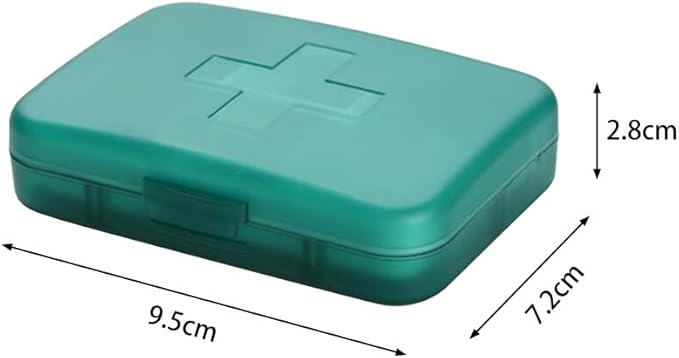 Eforcase Travel Pill Organizer, Portable Pill Case, 6 Compartments Daily Pill Organizer Small Pill Box for Pocket Purse Portable Weekly Pill Box Container for Medicine Vitamin