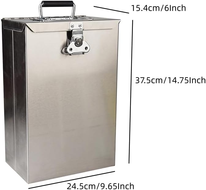 Stainless Steel Bee Smoker Jail Sealed Storage Box | smoke-Contained, Faraday Box | Multi-Purpose Tool Storage Box for Beekeepers, Farmers, Technicians & Outdoor Enthusiasts