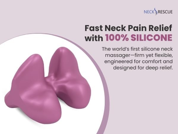 100% Silicone – Occipital Release Tool – Trigger Point Neck Massager for Neck Pain Relief – Flexible Silicone Bends to Relieve Deep Muscle Tension Without The Discomfort of Hard Plastic