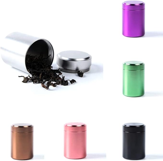 70ML Airtight Aluminum Stash Jar Herb Storage Container Tobacco Stash Box Pill Box,gold