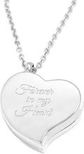 Amour Heart Pill Necklace - Polished Heart Locket with Strong Magnetic Closure - Medication Necklace - Keep Your Medication Securely with You at All Times - 26 Inch Chain