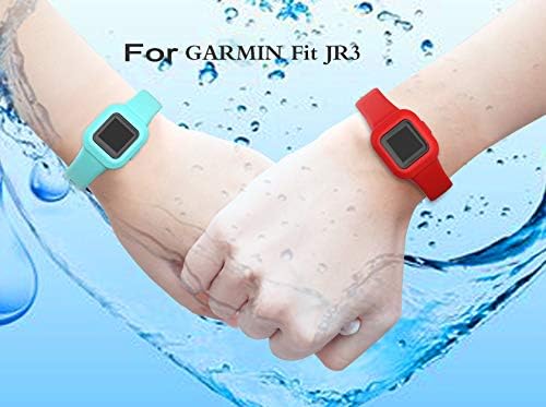 FitTurn Band Compatible with Garmin vivofit jr. 3 Bands Kids Replacement Accessory Soft Silicone Band 130-175mm Size for vivofit jr 3 Fitness Tracker Ages 4+ for Kids Wristbands (Black)