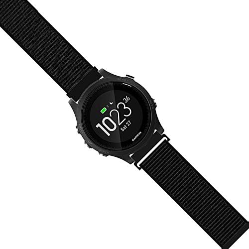 Strap Compatible with Garmin Forerunner 965/955/945/935，22mm Replacement Watch band - Woven Nylon with Hook-And-Loop
