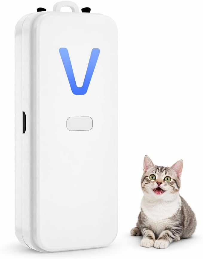 Air Ionizer, Negative Ion Air Purifier for Pet Homes and Small Spaces, Quiet Ozone Free Filterless Air Cleaner for Cat Litter Room, Bathroom, Bedroom, Desk (F2V White)
