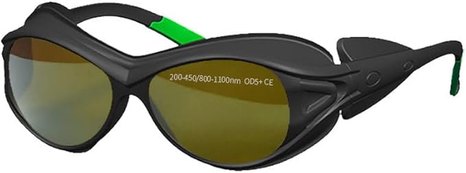 mozeeda Professional IPL Laser Safety Glasses Eye Protection,190-450nm&800-1100nm Protective Tanning Goggles for Blue light laser engraving Laser cutting Welding gas cutting Machine