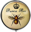 Queen Bee Royal Crown Insect - Royal Crown Insect Art Photo Pill Box - Charm Pill Box - Glass Candy Box