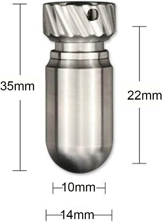 Small Titanium Pill Holder with Keychain, Waterproof Pill Container, Keychain Pill Holder, Portable Mini Size Pill Case for Outdoor Travel Camping