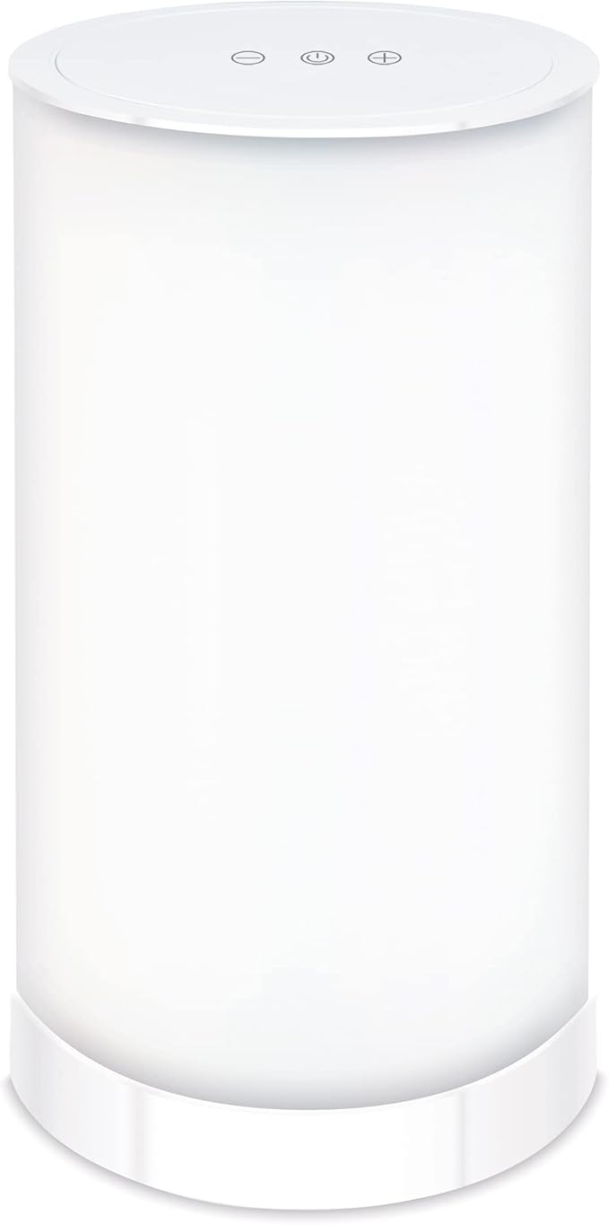 14 Inch Light Therapy Lamp, 10000 LUX 360 Degree Therapy Lamp, LED Bright White Light with Adjustable Height and Brightness to Fight Low Energy and Sunlight Deprivation, White