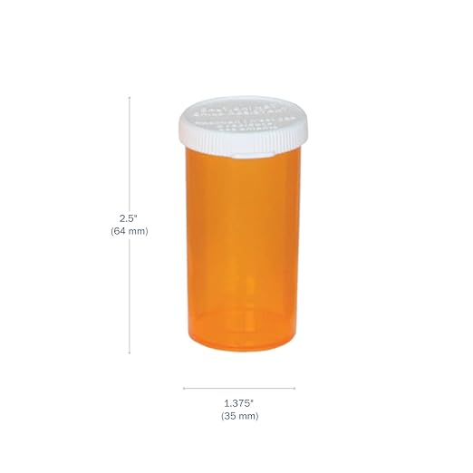 Ezy Dose Pill, Medicine, Vitamin Container & Vial | 13 Dram Storage | Child-Resistant Cap | Case of 320