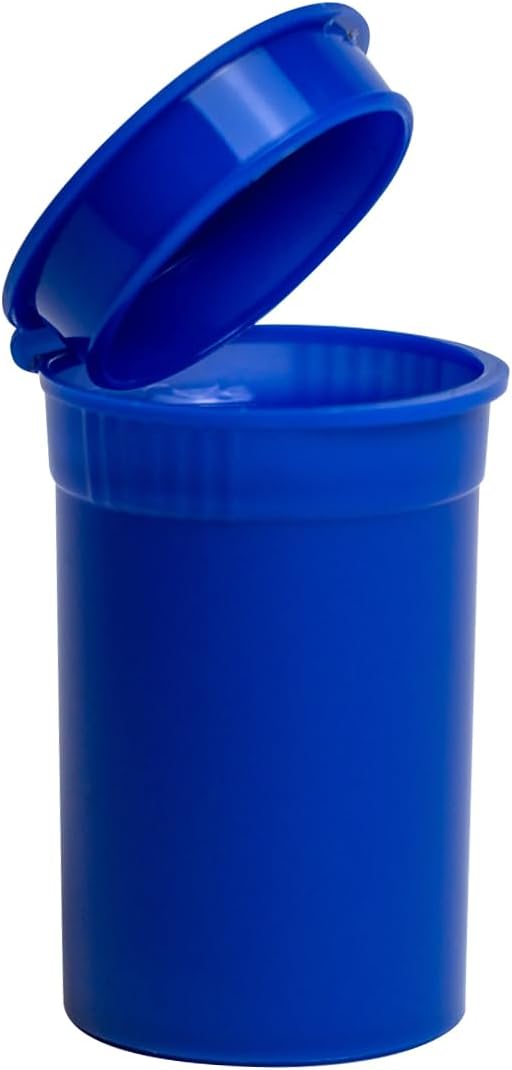 6 Dram Pop Top Bottles, Pill Storage Container, Multi-Color Pack, Airtight Seal, 720 Count (Blue)