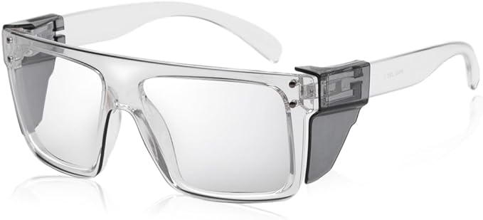 Photochromic Anti Bluelight UV400 Auto-Darkening Clear to Smoke Lens Transitional ANSI Z87.1 Safety SunglassesGlasses