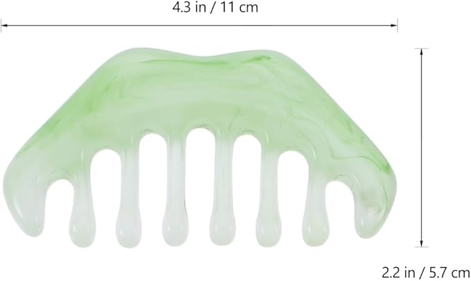 Healifty Meridian Comb 3-Pack - Ergonomic Resin Scraping Massage Combs for Body and Scalp Smooth Edges for Comfortable Guasha Massage on Neck Back and Head