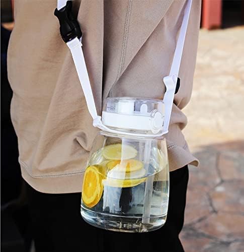 Clear Water Bottles with Straw 45oz Large Water Jug for Schools/Adults Aesthetic Girls Water Bottles for Gym/Sport/Motivational White Reusable Water Bottle