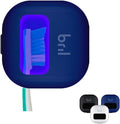 Bril UV-C Toothbrush Sanitizer – Portable Cleaner & Travel Toothbrush Holder – 3-Minute Sanitizing Cycle with Rechargeable Battery, Magnetic Holder & Mounting System - Durable, Universal Fit – Navy