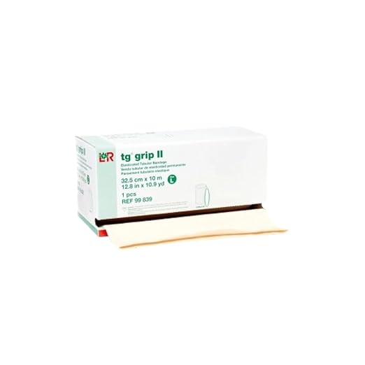 Lohmann & Rauscher Tg Grip, Size E, 8.75cm x 10m, Elasticated Tubular Compression Bandage for Light & Comfortable Support, Sleeve for Sprains, Strains, Soft Tissue Injuries, Skin Friendly Stockinette