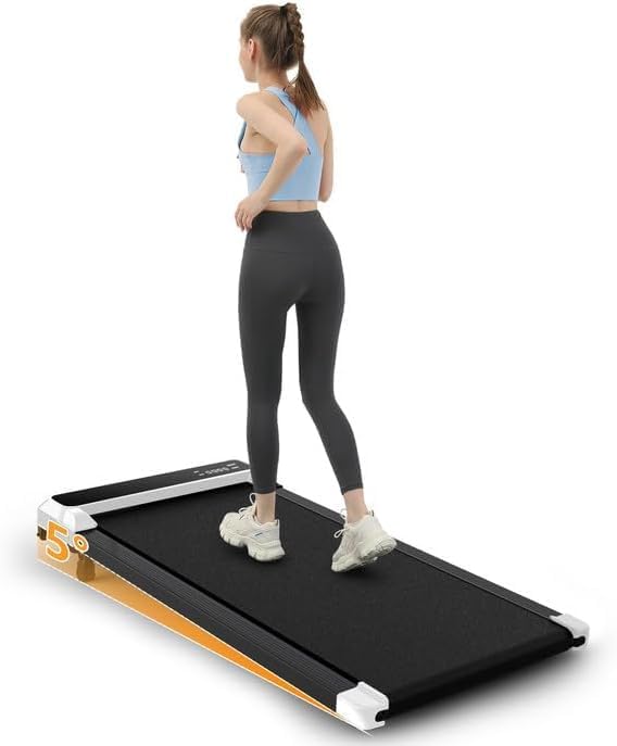 Walking Pad with Handle Bar,5% Manual Incline Walking Treadmill for Home Office,2.5HP Super Quiet Foldable Treadmills with Handrails,300 LBS Small Under Desk Treadmill with LED Display,Remote Control