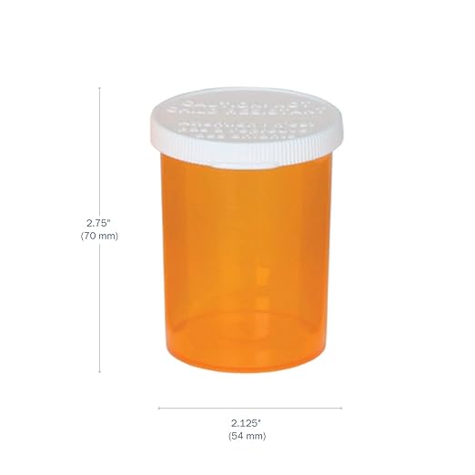 EZY DOSE Pill, Medicine, Vitamin Container & Vial | 30 Dram Storage | Child-Resistant Cap | Case of 140,30445