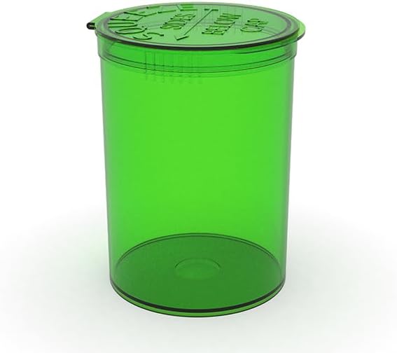 Multi-Use Airtight Empty Pill Bottles with Hinged Lids, 30 Dram Plastic Bottle Organizer for Supplements, Vitamins & Medicines, 12 Pack (Green Translucent)