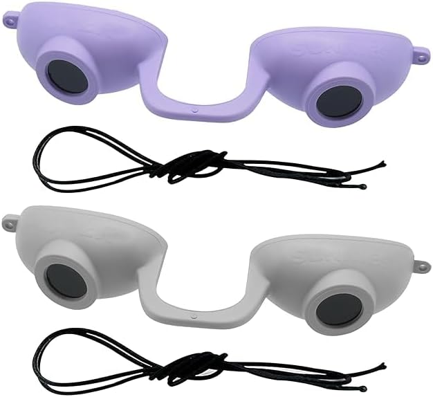 Super Sunnies Flex UV Eye Protection, FDA Compliant Tanning Bed Goggles, Red Light Therapy Glasses, 2 Pack