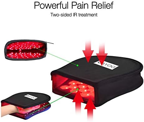 Red Light Therapy Devices 880nm LED Near Infrared for Hand Pain Relief Mitten Double Side pad for Sport Pain Fingers