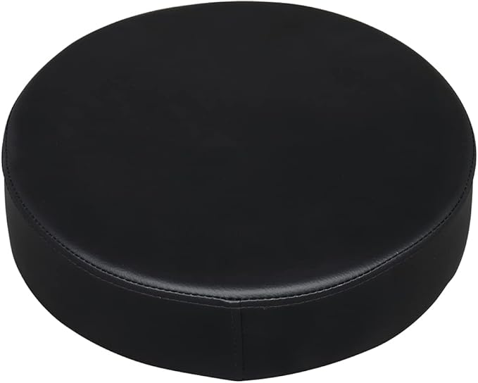 Round Rolling Bar Stool PU Leather with Wheels and Foot Rest, Height Adjustable Task Work Chair for Salon Spa Office Chairs