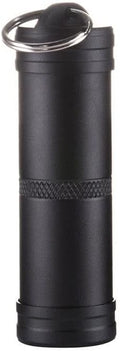 TopHomer Keychain Pill Holder Portable Mini Aluminium Alloy Pill Organizer Case Cylinder Daily Pill Organizer for Hiking, Fishing, Camping, Hunting, Outdoor(Black)
