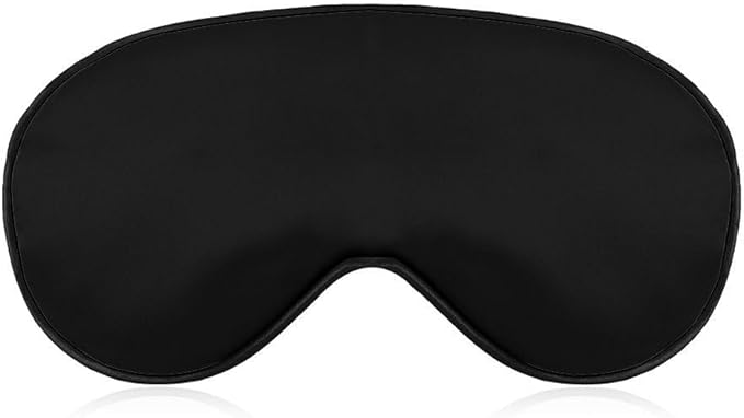 Customizable Sleep Masks Soft Blackout Comfortable Flexible Reusable, Custom Sleep Mask for Man Woman Kid, Custom Blindfold Long Flight Must-Haves, Dorm Room Essentials,#PureBlack