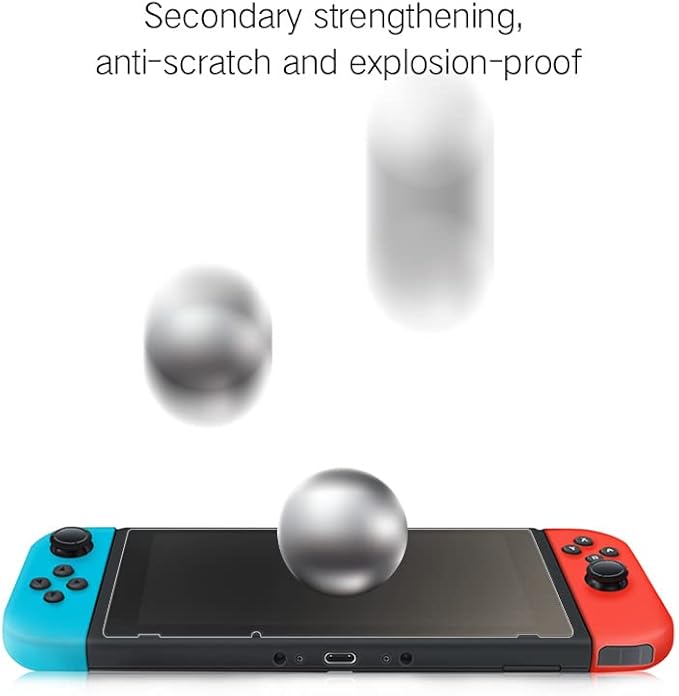 PERFECTSIGHT Anti Blue Light Anti Glare Tempered Glass Screen Protector Compatible with Nintendo Switch OLED 7 inch, [Eye Protection] [Great Gaming Experience] - Matte Clear Anti Fingerprint 1 Pack