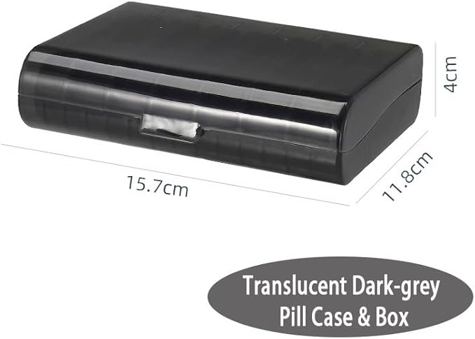 Weekly Pill Organizer 7 Day, 3 Times a Day, Large Travel Daily Pill Box Reminder, Easy Open, BPA Free AM PM Medicine Case Dispenser for Hold Vitamin, Medication, Fish Oil, Supplement, Calcium