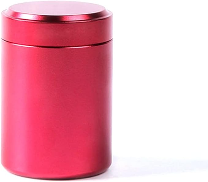 70ML Airtight Aluminum Stash Jar Herb Storage Container Tobacco Stash Box Pill Box,Red