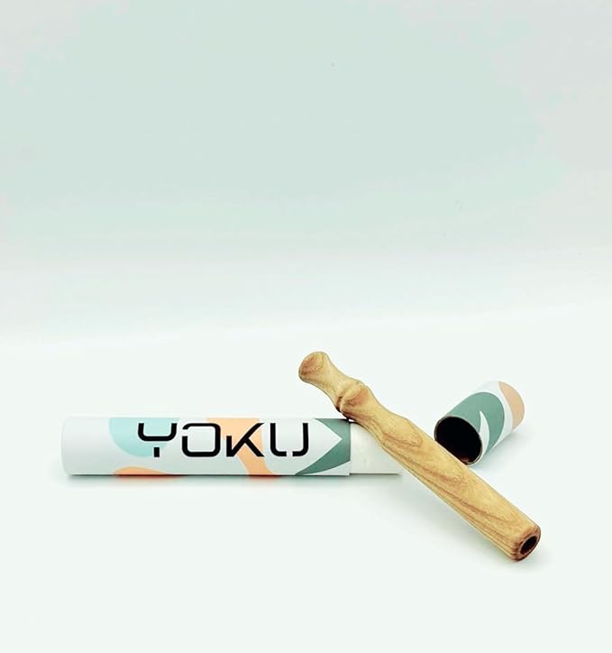 YOKU Wooden Breathing Stick – Pocket-Sized Mindful Breathing Trainer – Natural Airflow Stick for Habit Support & Relaxation, Set of 3 - Ashwood, Rosewood, Sapelewood.