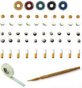 HPS Sujok Therapy Magnets (20 Byol + 20 Star + 10 Bar),1 Slim Jimmy, 5 Sujok Rings, 1 Half inch Paper Tape