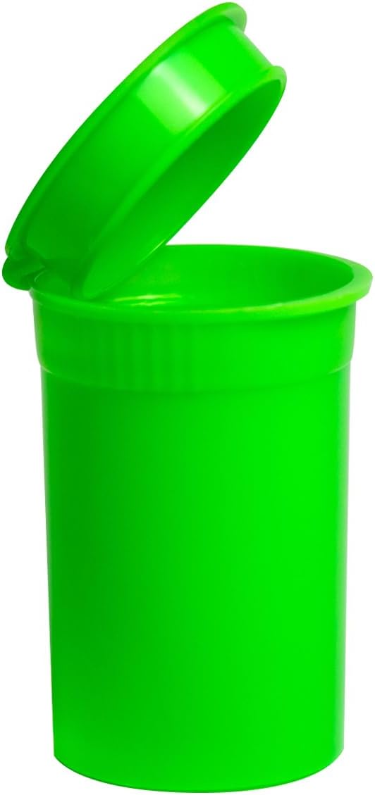 6 Dram Pop Top Bottles, Pill Storage Container, Multi-Color Pack, Airtight Seal, 720 Count (Green)
