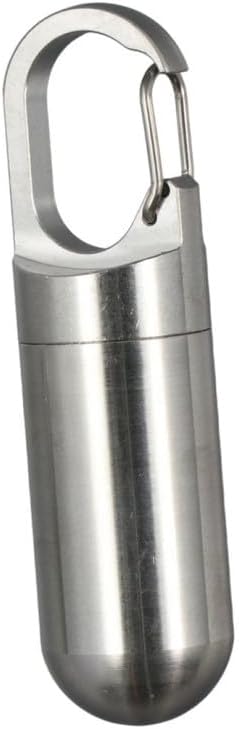 2Pcs Stainless Steel Mini Pill Case Sealed Storage Box, Portable Waterproof Small Pocket Pill Case Capsules Organizer