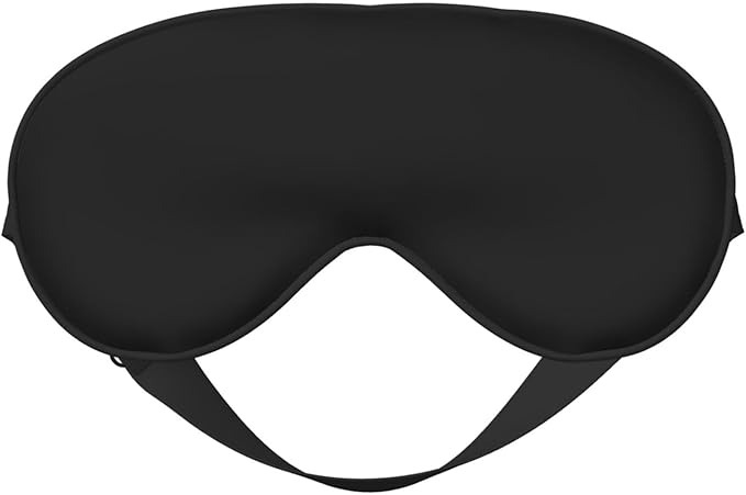 Personalized Eye Masks,Customized Sleep Blindfold Eye Mask,Custom Blackout Eye Cover with Adjustable Strap for Travel and Nap Solid Black