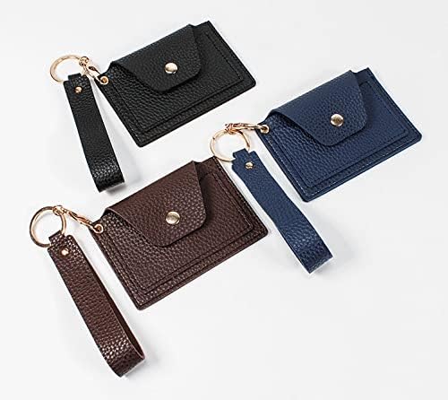 Birth Control Pill Case Medicine Holder Daily PU Leather Removable Wristlet Strap (Black)