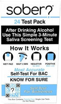FDA Cleared Saliva Alcohol Test Strip, Highly Accurate BAC Self‑Test, 2–3 Minute Results, Portable & Discreet Sober Test Anywhere (24 Pack)