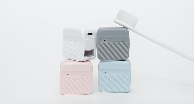 1 Pack White Portable Toothbrush Purifier - Compact and Lightweight Toothbrush Sterilizer for Daily Use.
