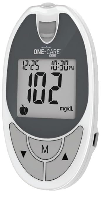 ONE-CARE PRO Glucose Meter, Blood Glucose Monitor for Diabetes Testing, Blood Sugar Monitor Device, Digital Glucometer for Home and Professional Use, Blood Sugar Testing Monitor
