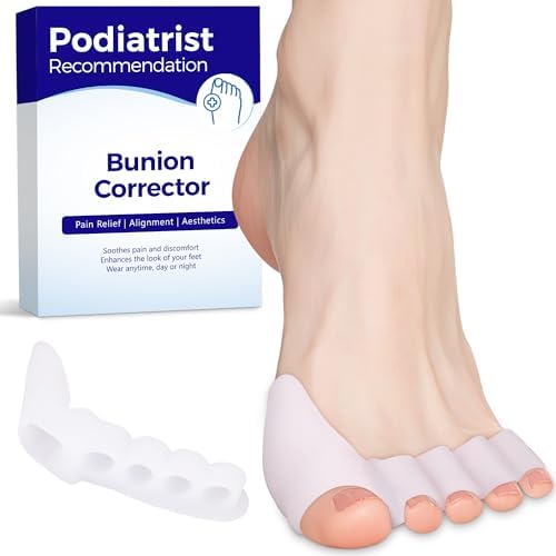 Toe Separators for Women - Podiatrist Recommended, Toe Spacers for Men, Breathable Bunion Corrector, Plantar Fasciitis(1 Pair)