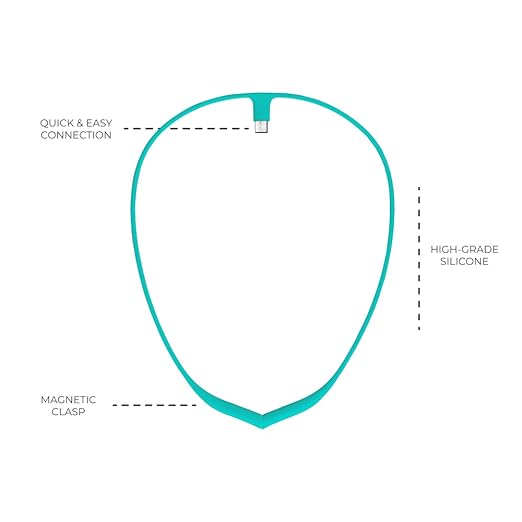 Upright Magnetic Necklace (Necklace Only) for GO S and GO 2 Posture Corrector Trainer (Turquoise)