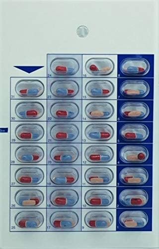 24 Cards 24 Blisters for 31 Day Monthly Cold Seal Vac Pack Pill Storage, Summer Camps, Pharmacists, Cargivers (24)
