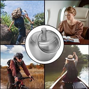 Small Pill Box, Stainless Steel Shape Mini Portable Organizer Case Metal Container Medicine Bottle Ring Holder Keychain Sealed Jar Pendant for Purse Outdoor Camping Travel