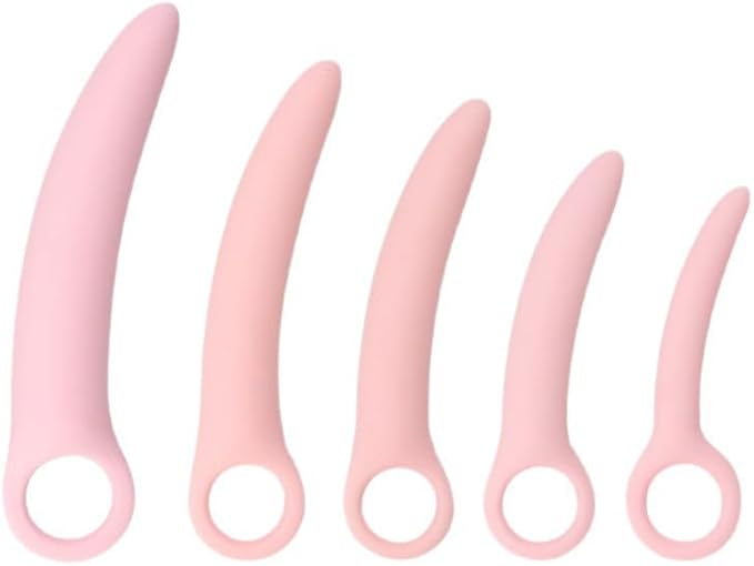 5 Pcs Pelvic Floor Muscle Dilator Trainer Set Silicone Soft Gradual Progression Toys with Storage Bag
