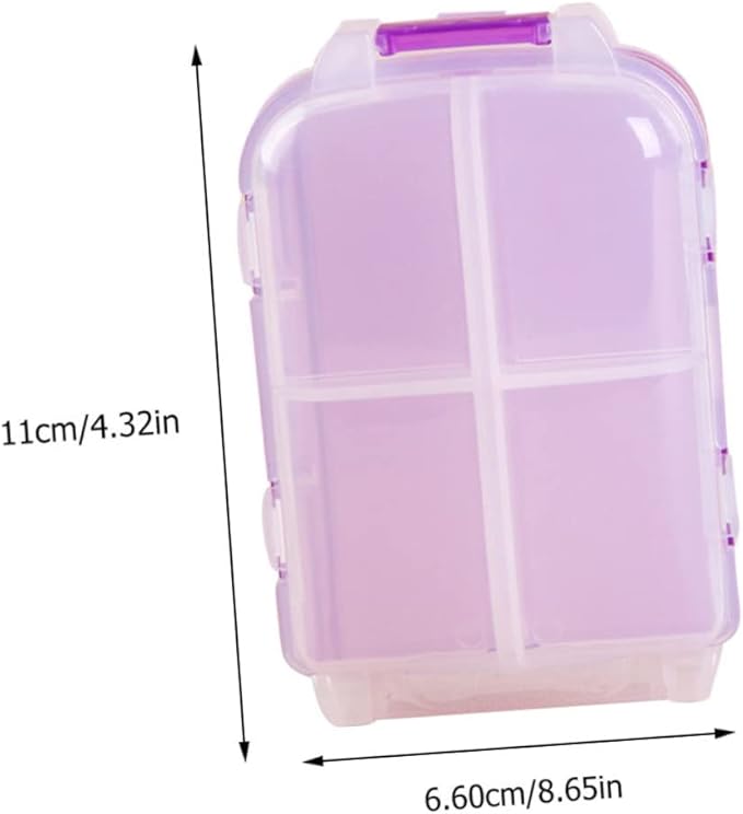 Hemoton 1pc Three-Layer Portable Medicine Organizer Travel Pill Case for Management Compact and Lightweight Design Transparent Lid