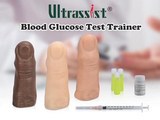 Ultrassist Blood Glucose Test Trainer, Simulated Finger Peripheral Blood Collection Practice