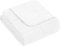 yescool Weighted Blanket (7 lbs, 41" x 60", White) Cooling Heavy Blanket for Sleeping Perfect for 60-90 lbs, Breathable Blanket with Premium Glass Bead, Machine Washable